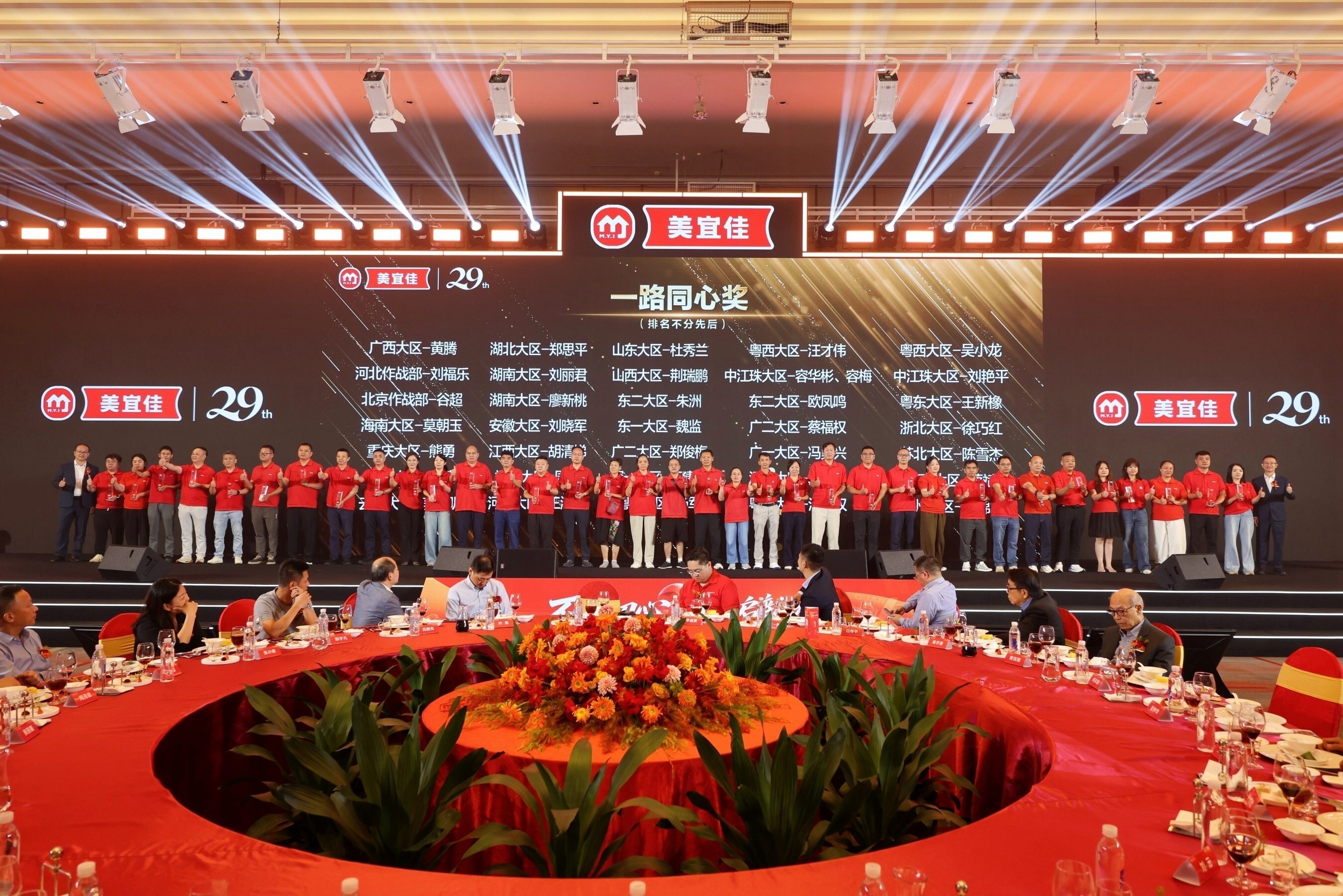 美宜佳29周年表彰颁奖合影